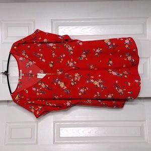 Speed Limit MPH Red Floral Blouse NWT 2X